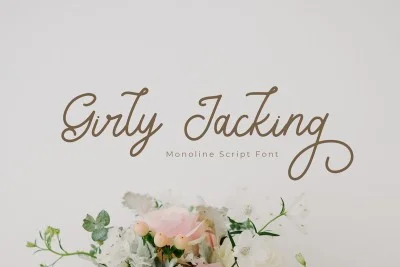 Girly Jacking Monoline Script Font