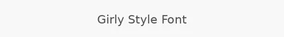 Girly Style Font