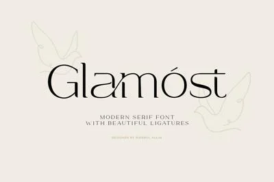 Glamost - Modern Ligature font