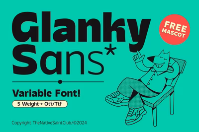 Glanky Sans - Variable Fonts Free Download