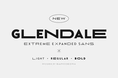Glendale - Extreme Expanded Sans Font