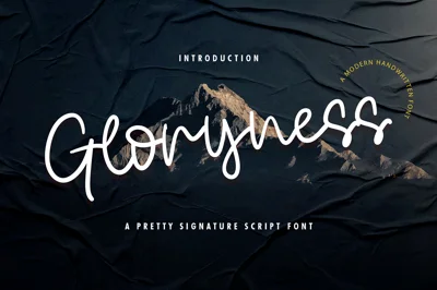 Gloryness - A Modern Script Font