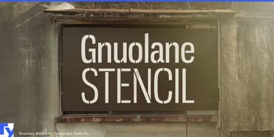 Gnuolane Stencil Font