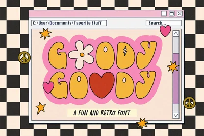 GOODY-GODDY | FUN RETRO FONT