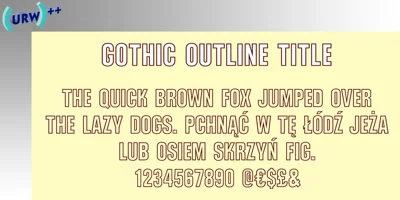 Gothic Outline Title Font