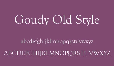 Goudy Old Style SH Font