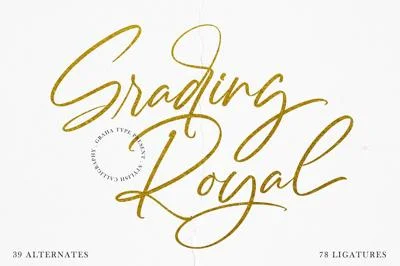 Grading Royal - Stylish Calligraphy Font