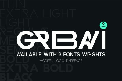 Grebavi | Modern Logo Typeface Font