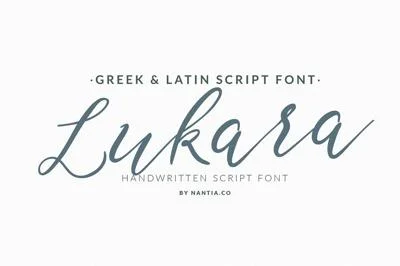 Greek Font Lukara Pro Script