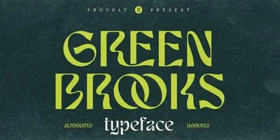 Green Brooks Font