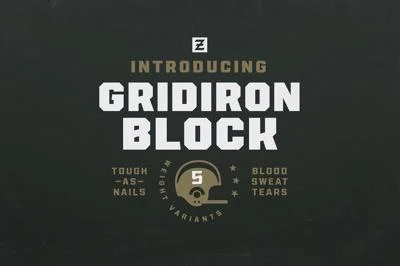 Gridiron Block Font