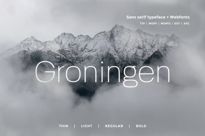 Groningen - Modern San-serif Typeface + Webfonts