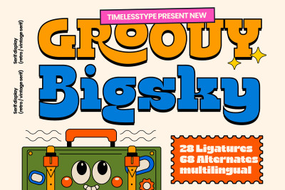 Groovy Bigsky Retro Vintage Serif Font