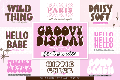 GROOVY DISPLAY FONT BUNDLE V3 Free Download