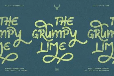 Grumpy Lime - Playful Ligature Font