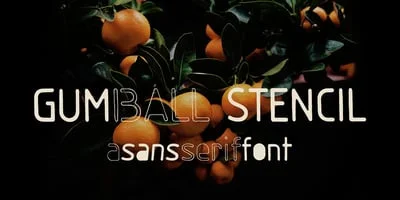 Gumball Stencil Font
