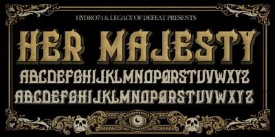 H74 Her Majesty Font