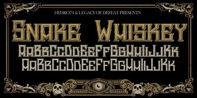 H74 Snake Whiskey Font