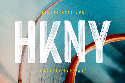 Hackney SVG - Bold Hand-painted Font Free Download