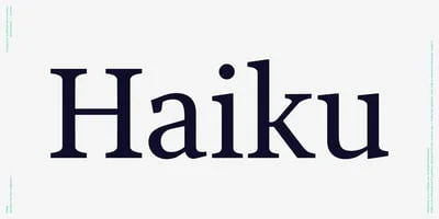 Haiku Font