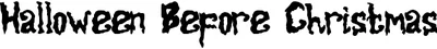 Halloween Before Christmas Font