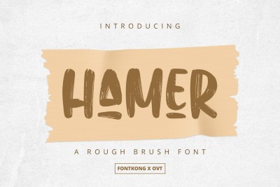 Hamer - Rough Brush Font