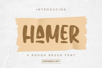 Hamer - Rough Brush Font