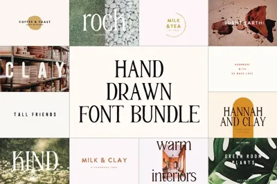 HAND DRAWN FONT BUNDLE Free Download