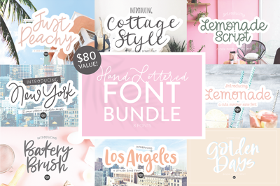 Hand Lettered Script Font Bundle Free Download