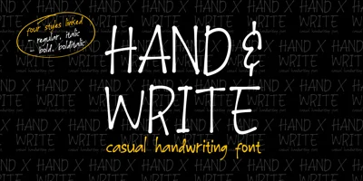 Hand & Write Font
