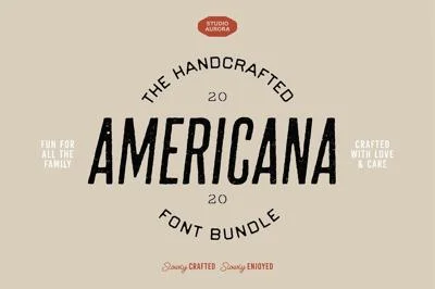 Handcrafted Americana Font Bundle