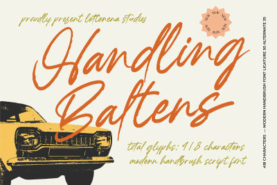Handling Baltens Modern Handbrush Font