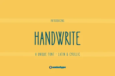 Handwrite Display Font