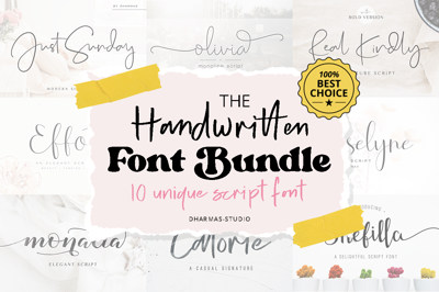 Handwritten Script Bundle - 90% OFF Free Download
