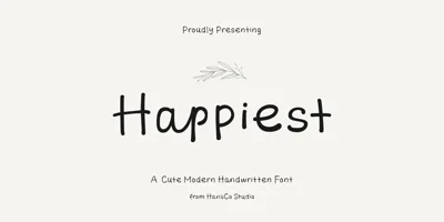 Happiest Handwritten Font