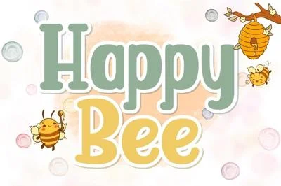 Happy Bee - Script Handwritten