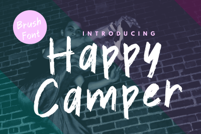 Happy Camper is a Brush Font
