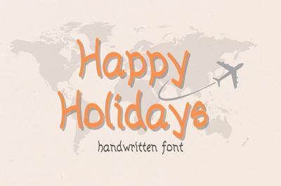Happy Holidays Handwriting Font Free Download