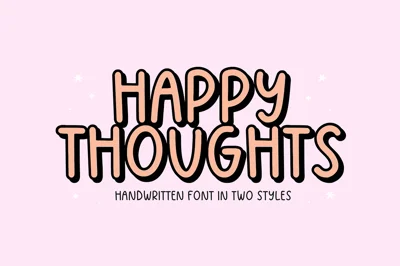 Happy Thoughts | Bubbly Font Duo