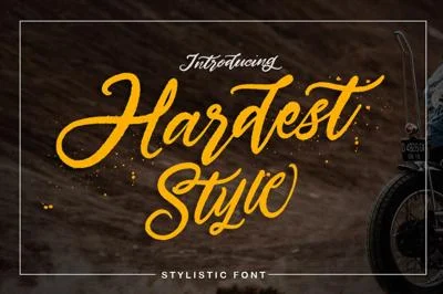 Hardest Style Brush Font