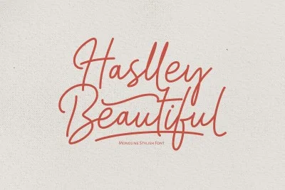 Haslley Beautiful - Calligraphy Wedding Font