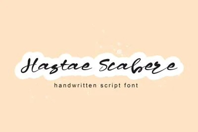 Hastae Scabere script font