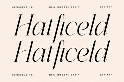Hatficeld New Modern Serif Font
