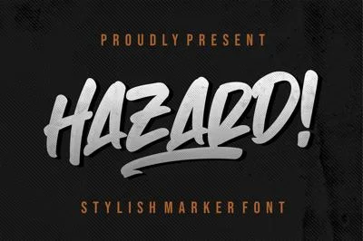 Hazard! STYLISH MARKER FONT