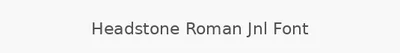 Headstone Roman Jnl Font