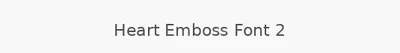 Heart Emboss Font 2