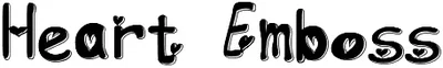 Heart Emboss Font