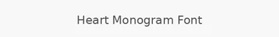 Heart Monogram Font
