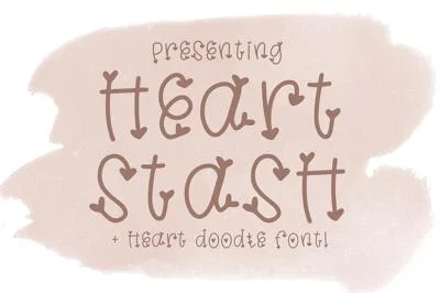 Heart Stash Font with Heart Doodles!