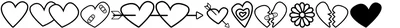 Hearts And Flowers For Valentines Font